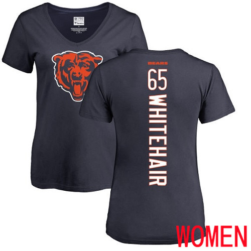 Chicago Bears Navy Blue Women Cody Whitehair Backer NFL Football #65 T Shirt